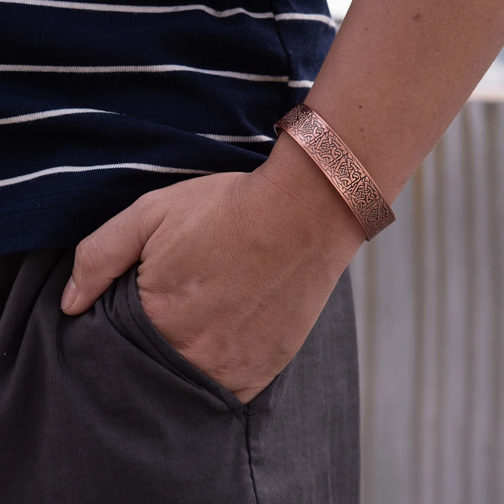 Magnetic Pure Copper Bracelet Benefits Energy Adjustable Open Cuff Bangles Increases Electromagnetic Aura Field ⚡️