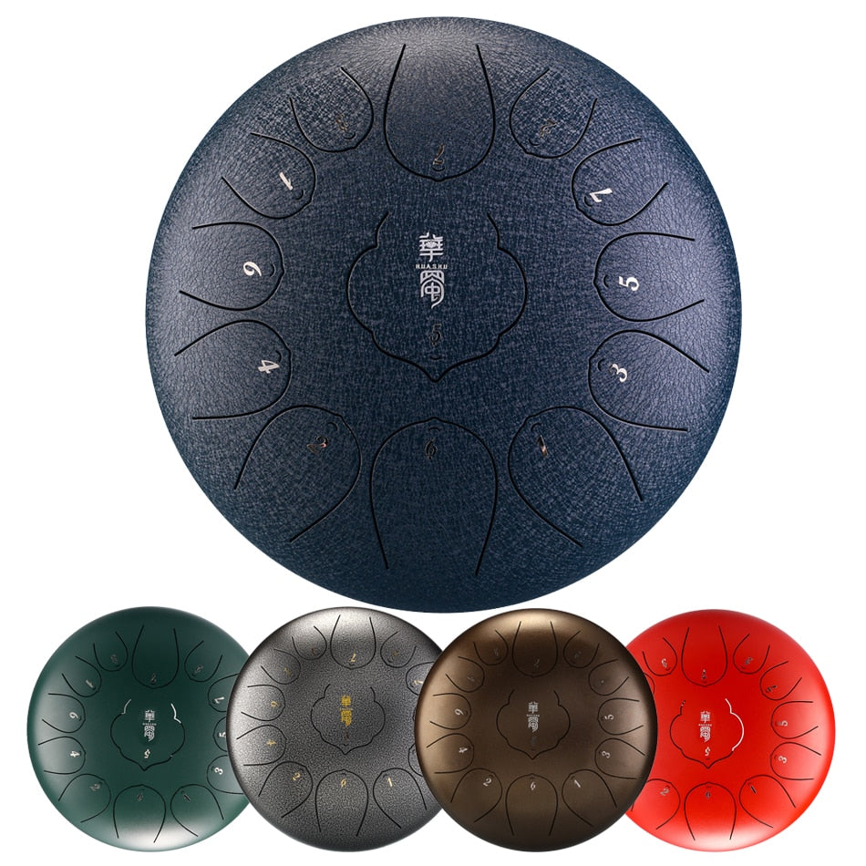 Handpan drum 12 Inch 13 Tone Steel Tongue Drum Hand Pan Drum With Padded Drum Bag And A Pair Of Mallets  huedrum Yoga Meditation