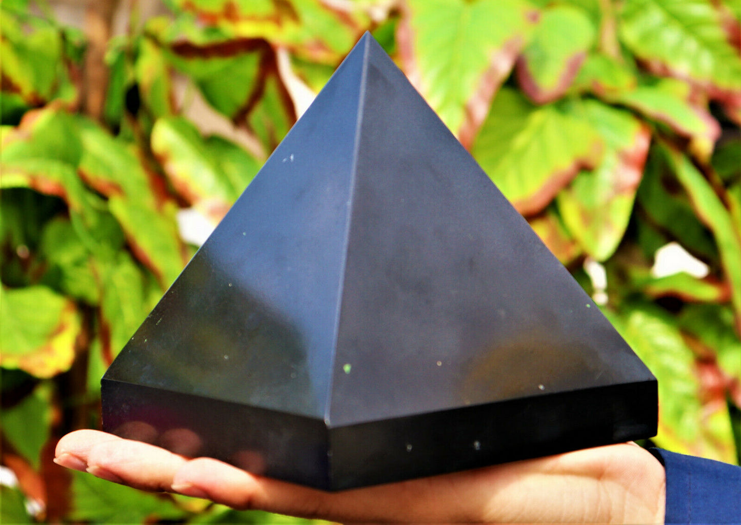 Natural Black Tourmaline Stone Healing Metaphysical Pyramid