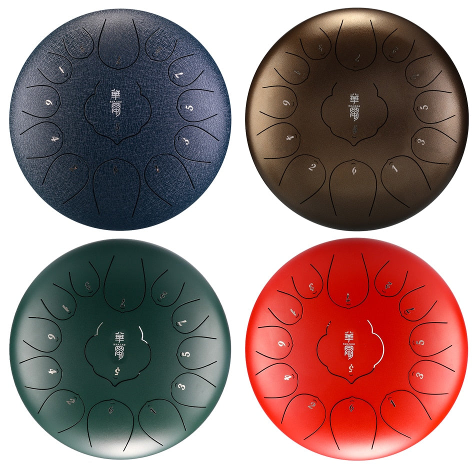 Handpan drum 12 Inch 13 Tone Steel Tongue Drum Hand Pan Drum With Padded Drum Bag And A Pair Of Mallets  huedrum Yoga Meditation