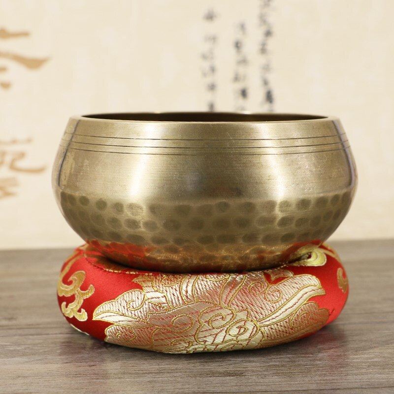 Yoga Tibetan Singing Bowl Mat Himalayan Hand Hammered Chakra Meditation Religion Belief Buddhist supplies Home Decoration 5 Size