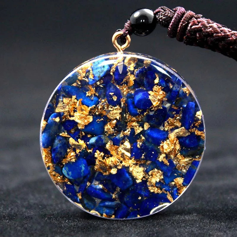 Orgone Pendant Natural Crystal lapis lazuli Seven Chakra Pendant Necklace Jewelry Orgonite
