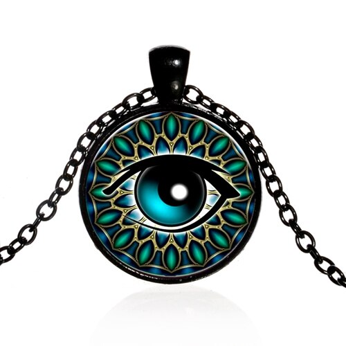 Egyptian Gods Power Eye Necklace Eye Of Horus Amulet Symbol Pendant Necklace Women Men Mandala Egyptian Jewelry ojo de horus