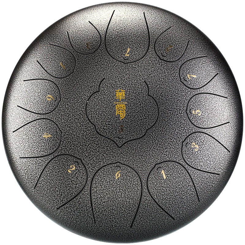 Handpan drum 12 Inch 13 Tone Steel Tongue Drum Hand Pan Drum With Padded Drum Bag And A Pair Of Mallets  huedrum Yoga Meditation