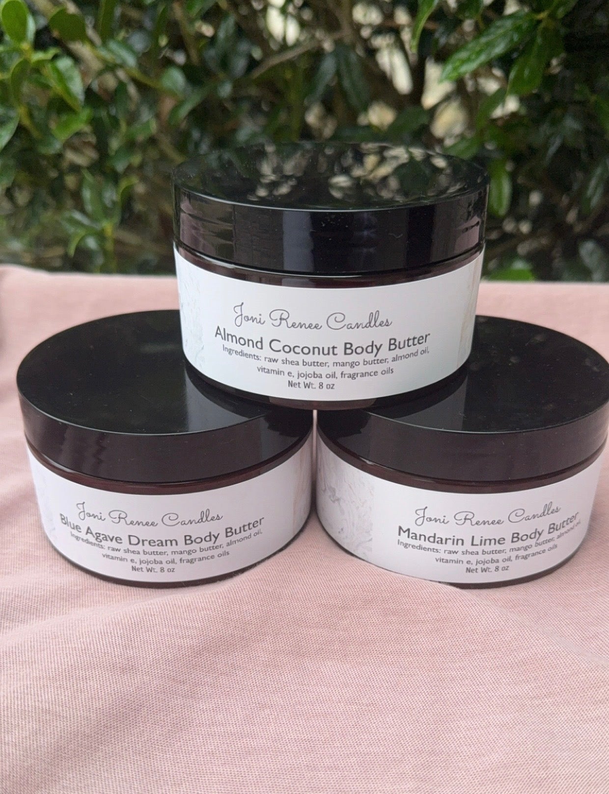 JRC Body Butters no parabens or pthalates all natural organic skincare reduces fine lines and wrinkles & provides natural UV protection. Only sold in US