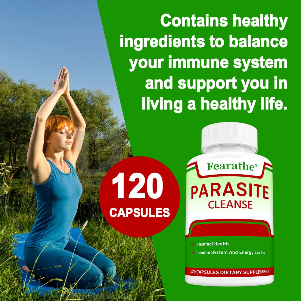Parasite Cleanse & Detox - Supports Healthy Gut, Immune and Energy Levels, Eliminates Internal Parasites, 120 Capsules