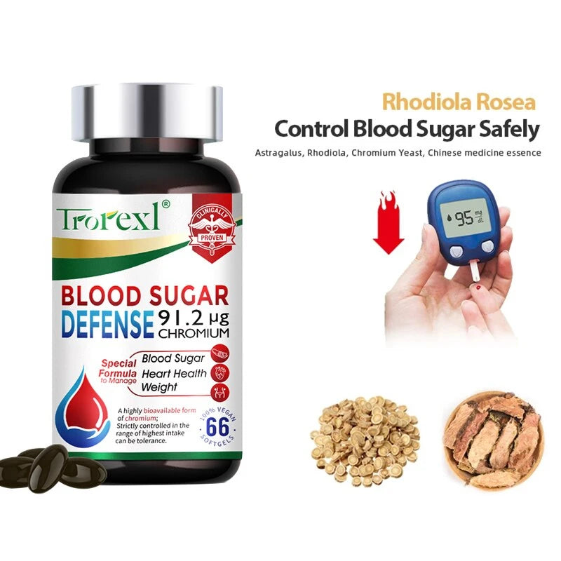 Blood Sugar Defense Diabetes Capsule for Cardiovascular Heart, Sugar Metabolism, Maintain of Normal Blood Glucose Concentrations