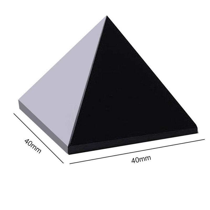 Living Room Natural Arrival Spirit Energy Black Obsidian Pyramid Crystal For Protection Healing Home Desk Decoration Fengshui