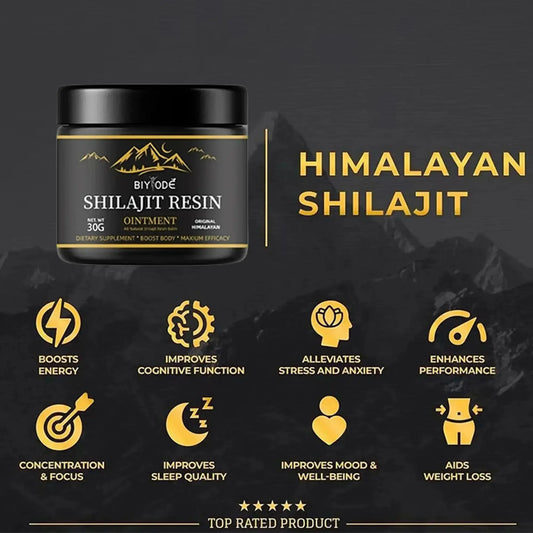 Organic Shilajit Resin 85 Plus Trace Minerals, Strengthens Melanin, Increases Brain Function, Raises Testosterone Levels, Fulvic Acid.