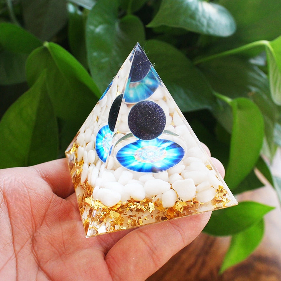 Orgonite Pyramid Crystals Natural Stone Orgone Energy Generator Healing Reiki Chakra Meditation Ornaments Crafts Office Decor
