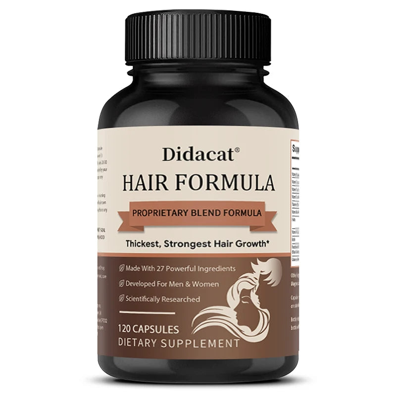 Hair Proprietary Blend Capsules Promote Healthy Nails, Hair and Skin To Support The Growth of The Thickest, Strongest Hair