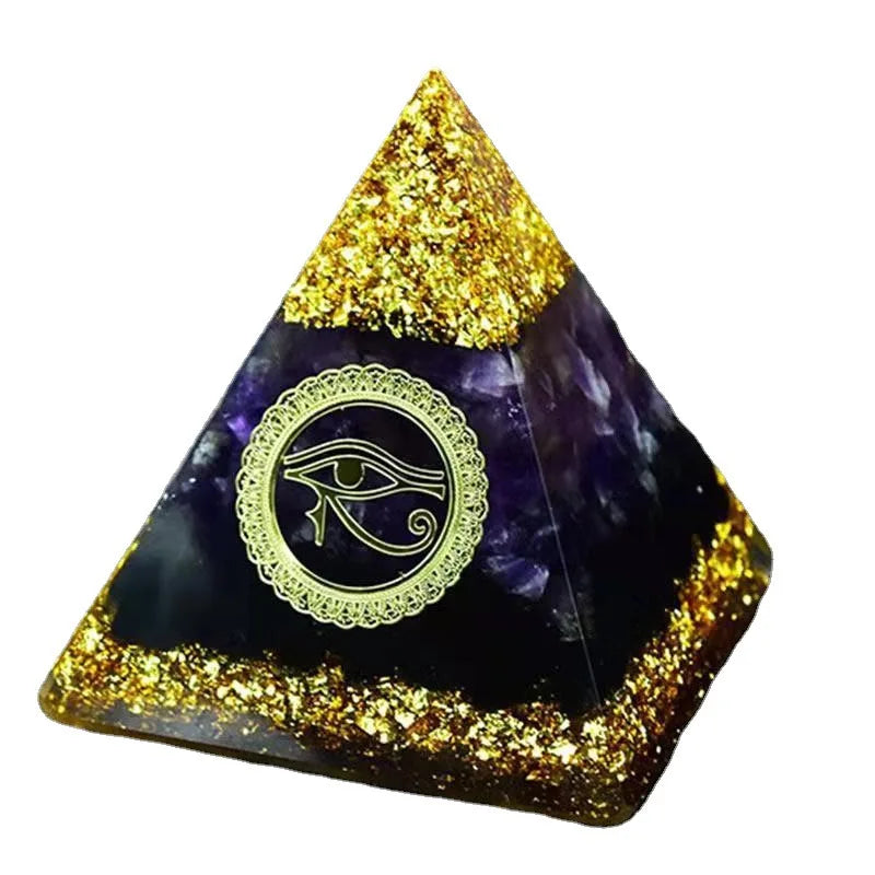 Eye of Horus Energy Pyramid Natural Crystal Orgonite Blocks EMF Radiation ☢️ Energetic Alchemist