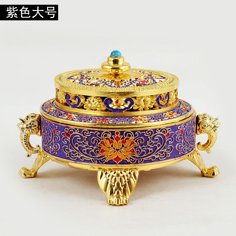 Metal Candlee Vessel Kit Bulk Alloy Bowl with Lid Zen Garden Candlee Candlee Burner Burner Quemador De Incense Meditation Decor