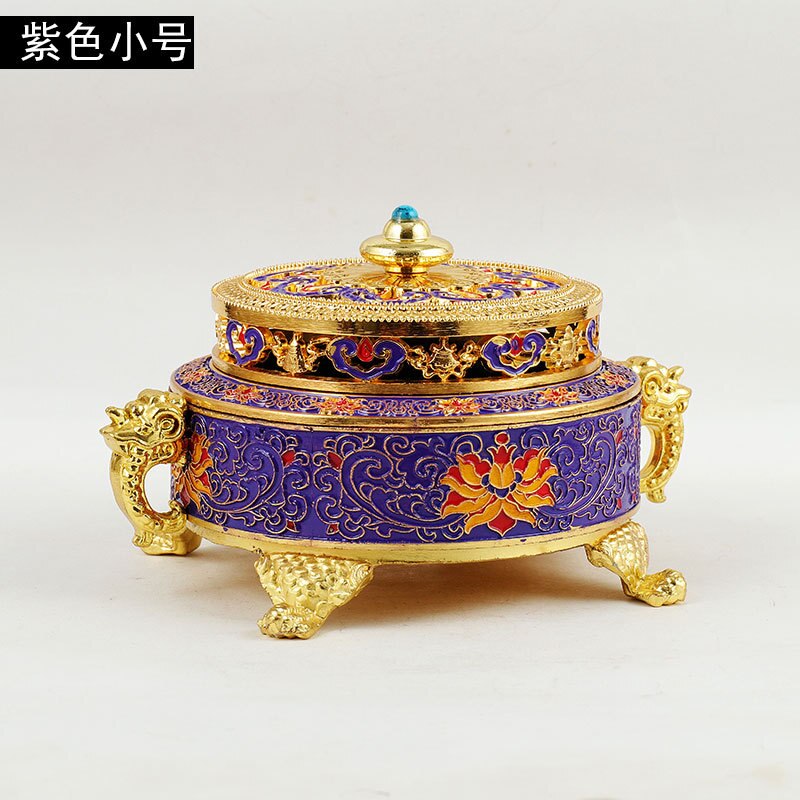 Metal Candlee Vessel Kit Bulk Alloy Bowl with Lid Zen Garden Candlee Candlee Burner Burner Quemador De Incense Meditation Decor