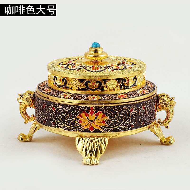 Metal Candlee Vessel Kit Bulk Alloy Bowl with Lid Zen Garden Candlee Candlee Burner Burner Quemador De Incense Meditation Decor