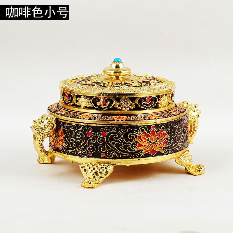 Metal Candlee Vessel Kit Bulk Alloy Bowl with Lid Zen Garden Candlee Candlee Burner Burner Quemador De Incense Meditation Decor