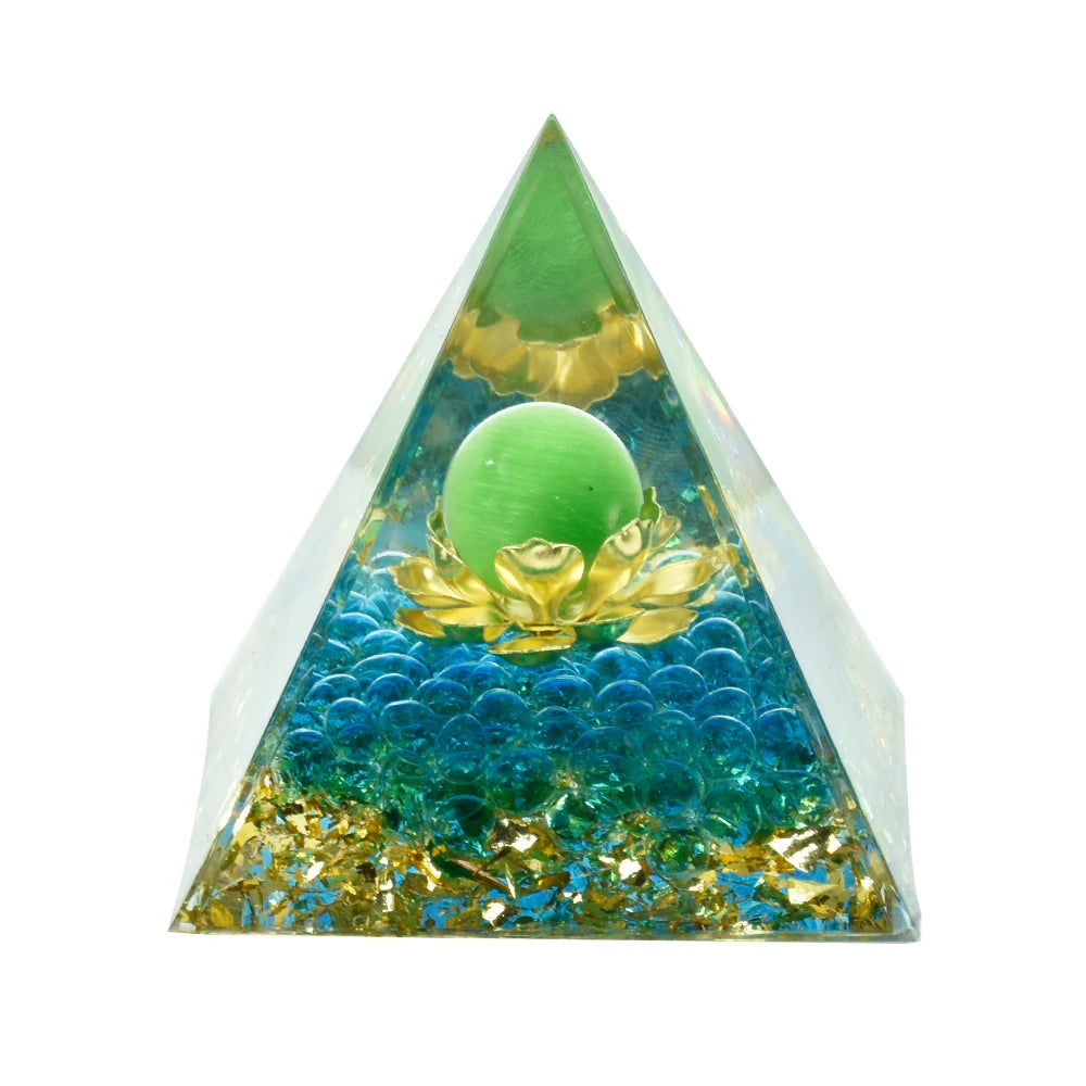 Natural Crystal Energy Generator Pyramid Reiki Healing Chakra Stabilizer Energetic Alchemy Deflects Harmful Electromagnetic Frequencies & Provides RF Shielding.