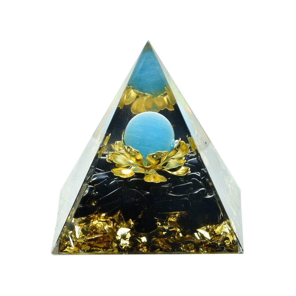 Natural Crystal Energy Generator Pyramid Reiki Healing Chakra Stabilizer Energetic Alchemy Deflects Harmful Electromagnetic Frequencies & Provides RF Shielding.