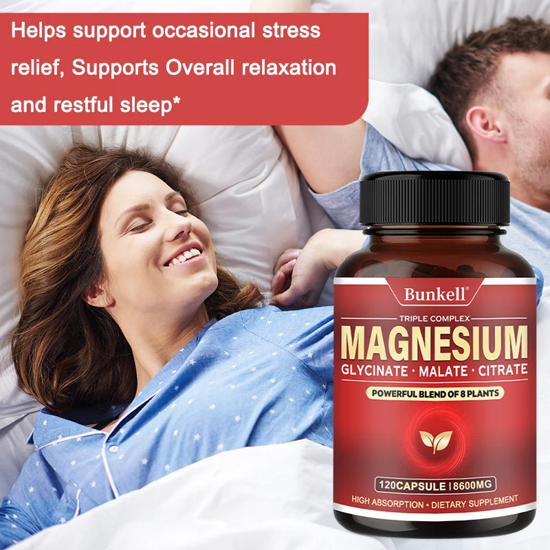 Magnesium Supplementation - Promotes Proper Muscle, Heart and Bone Support Cardiovascular Function and Nutrient Metabolism