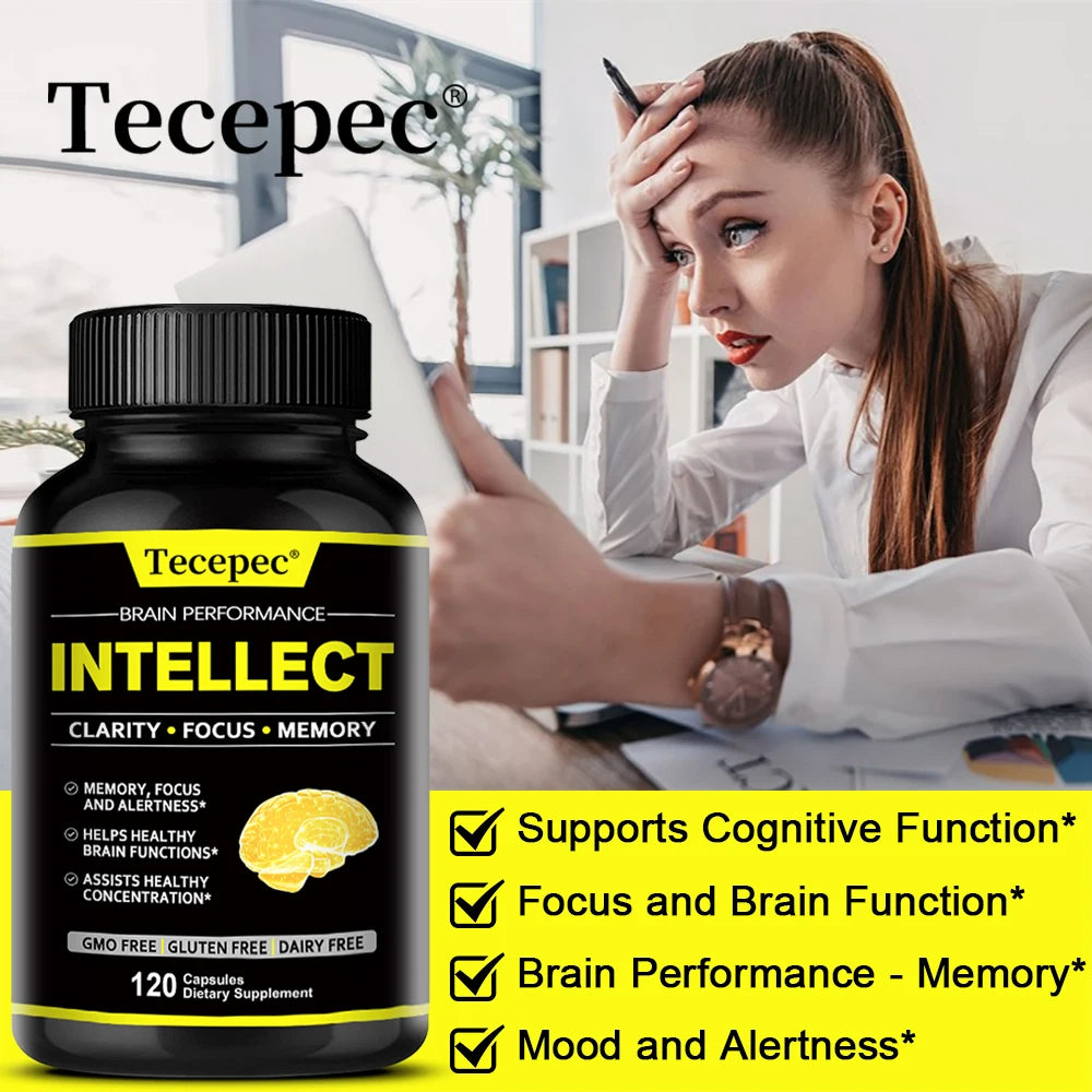 Nootropics - Support healthy brain function, help fight mental dullness and brain fog, and slow brain aging