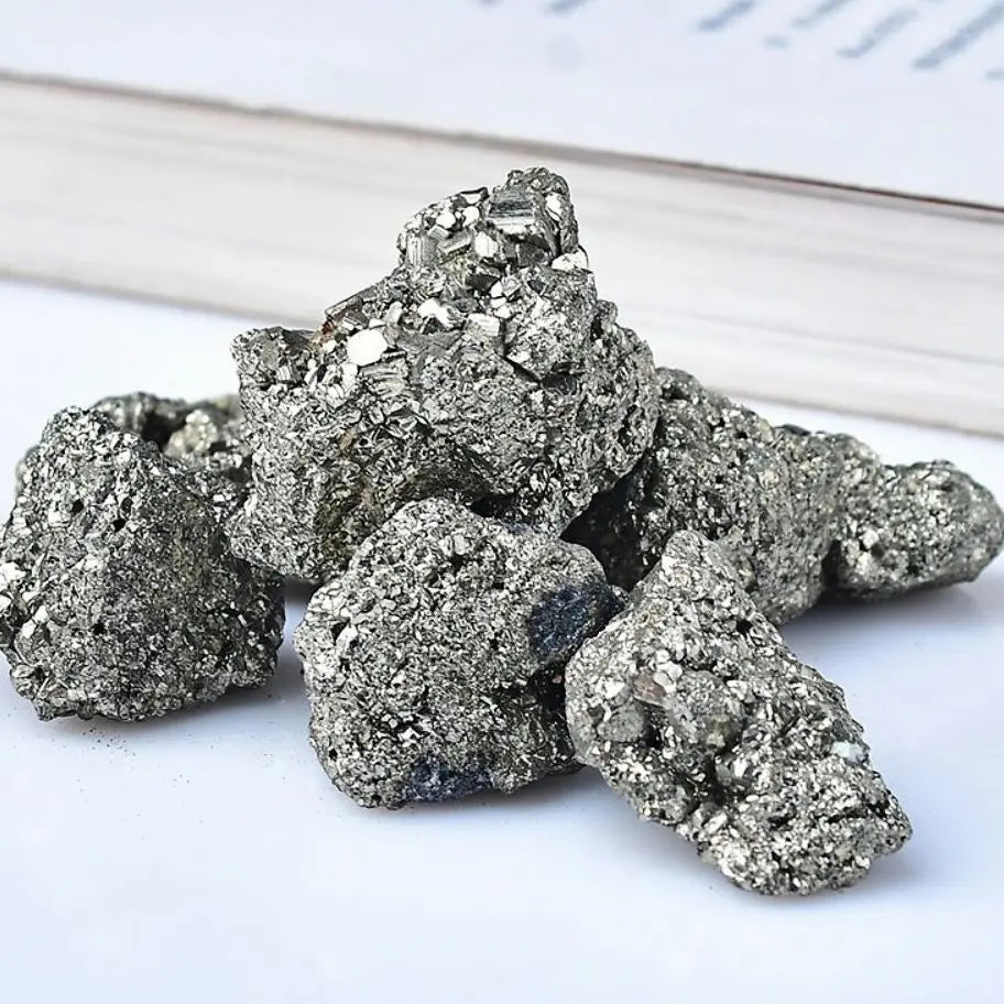 Natural Pyrite Raw Crystal Cluster Mineral.