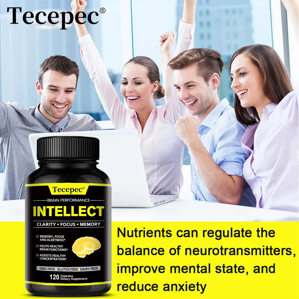 Nootropics - Support healthy brain function, help fight mental dullness and brain fog, and slow brain aging