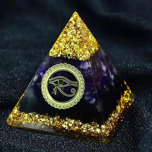 Eye of Horus Energy Pyramid Natural Crystal Orgonite Blocks EMF Radiation ☢️ Energetic Alchemist
