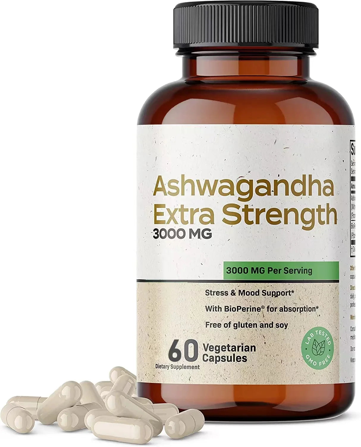 Extra Strength KSM-66 Ashwagandha Capsules Increases Testosterone, Builds Muscle, Increases Strength 💪🏽 Lowers Cortisol Levels.