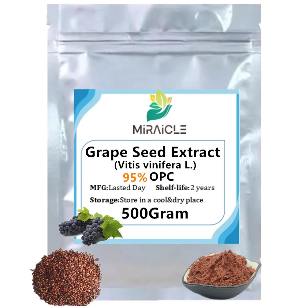 Grape Seed Powder Extract Very Powerful, Strengthens Immune System, Promotes Wound Healing, Fights Heart Disease , Diabetes, Cancer, Free Radical Damage.