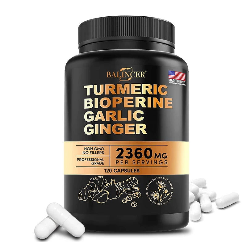 Turmeric Extract - helps immediate absorption of vitamins and anti-inflammatory, joint muscle, immune system health
