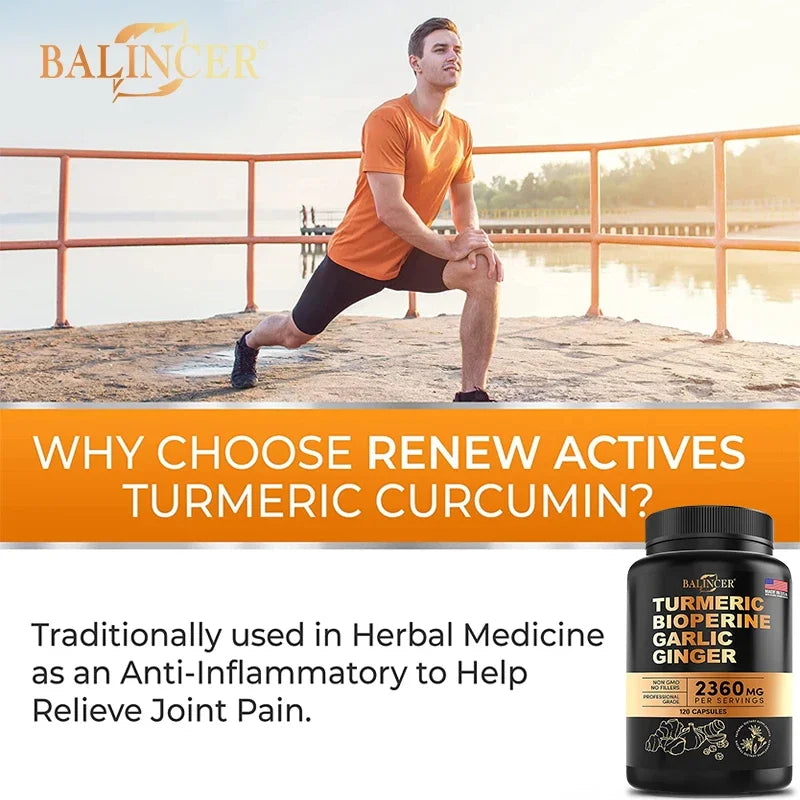 Turmeric Extract - helps immediate absorption of vitamins and anti-inflammatory, joint muscle, immune system health