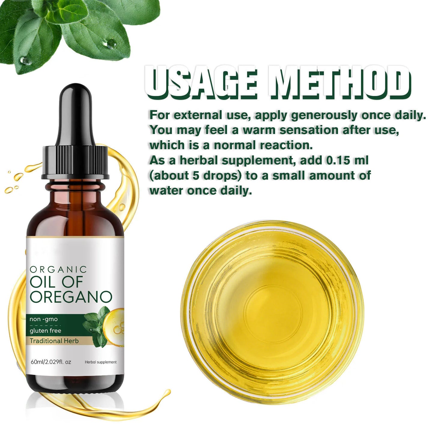 Oil Of Oregano Fights Bacteria, Treats Fungal Infections, Heals Wounds, Pain Reliever, Repels Insects.
