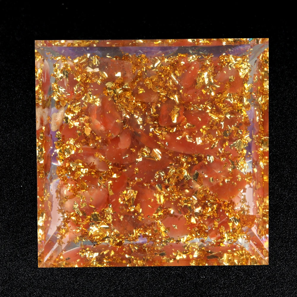 Zodiac Energy Orgone Crystal Pyramid Energetic Alchemy Blocks Radio Frequencies & Harmful EMF Waves Crystal Reiki Chakra Generator.