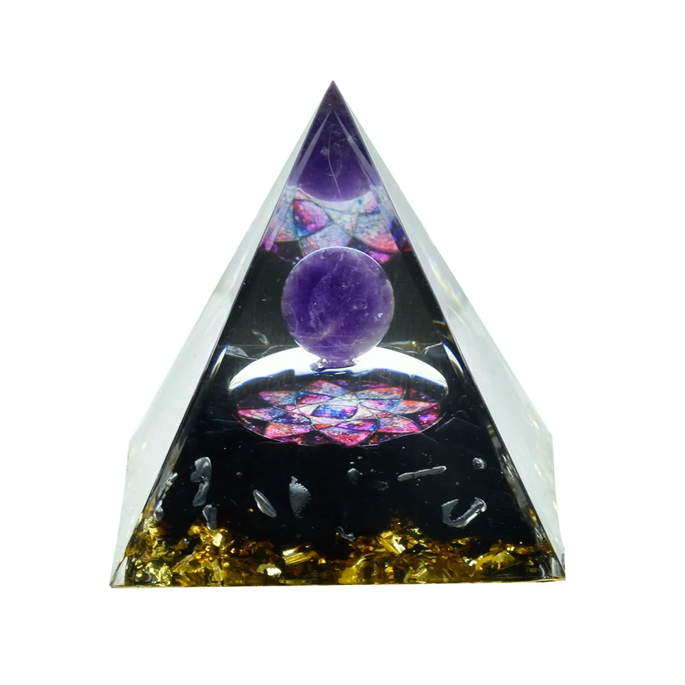 Natural Crystal Energy Generator Pyramid Reiki Healing Chakra Stabilizer Energetic Alchemy Deflects Harmful Electromagnetic Frequencies & Provides RF Shielding.