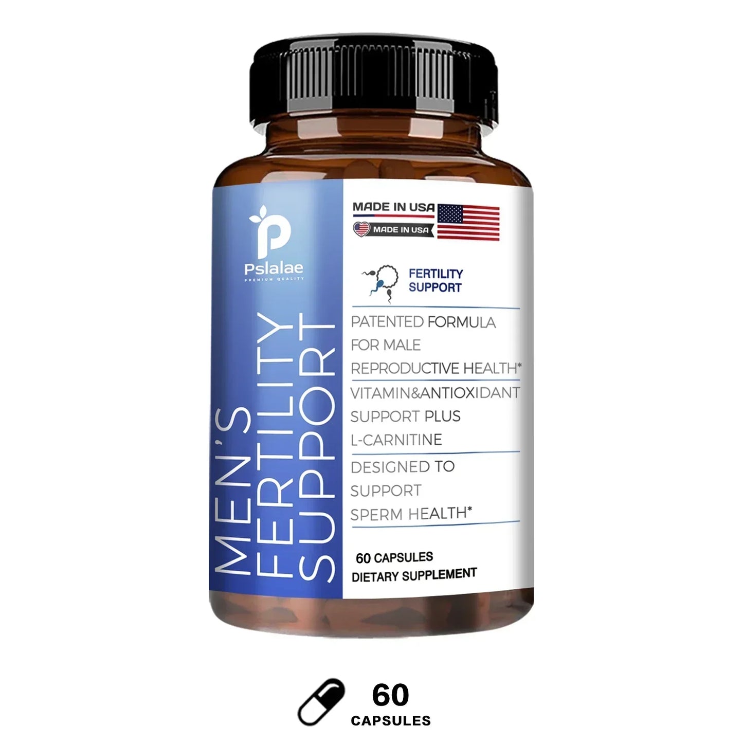 Fertility Capsules for Men Increase Sperm Quality Vitality Sperm Motility Count Booster Support Supplement