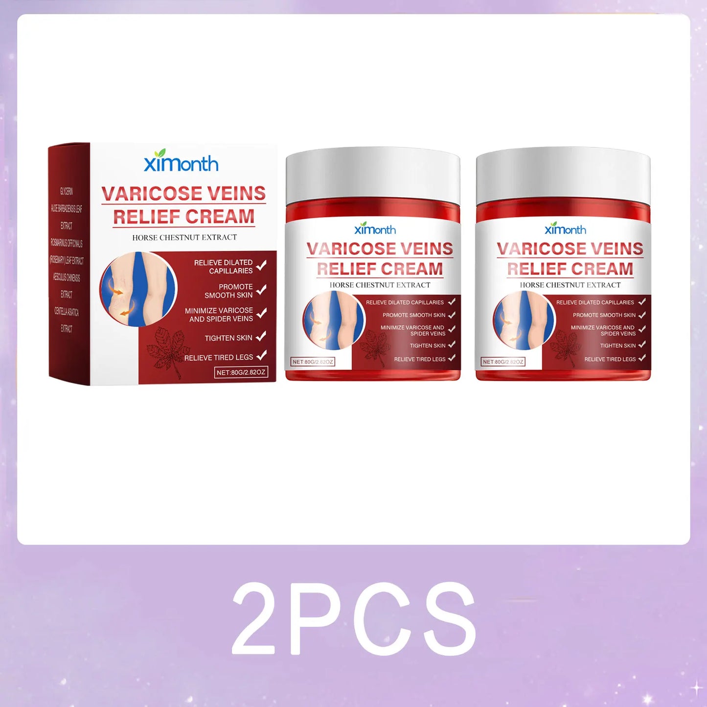 Aescin Horse Chestnut Varicose Veins Cream Leg Swelling Relief Eliminate Vasculitis Phlebitis Improve Blood Circulation Spider Veins Soothing Cream.