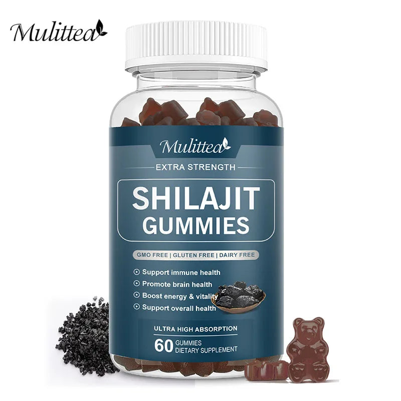 100% Shilajit Gummies with 85+ Trace Mineral & Fulvic Acid Supports Energy and Immune System.