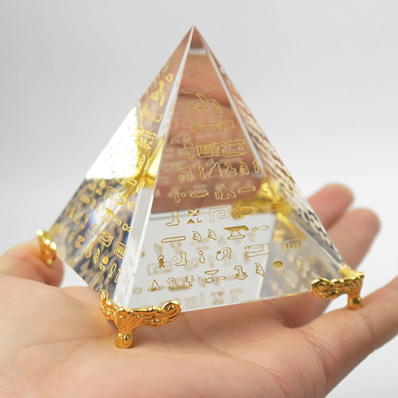 Egypt Crystal Obsidian Pyramid Natural Energy Healing Feng Shui