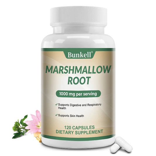 Marshmallow Root Capsules - Lung Cleanser, Promote Digestive and Respiratory Health, Skin Health, Promote Nutrient Absorption