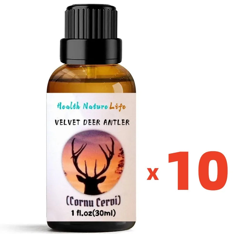 VELVET DEER ANTLER MAXIMUM STRENGTH INCREASES LEVELS OF SEXUAL HORMONES  LIBIDO, INCREASES ENERGY REDUCES BLOOD PRESSURE, MUSCULAR DEVELOPMENT INCREASES STAMINA & STRENGTH.