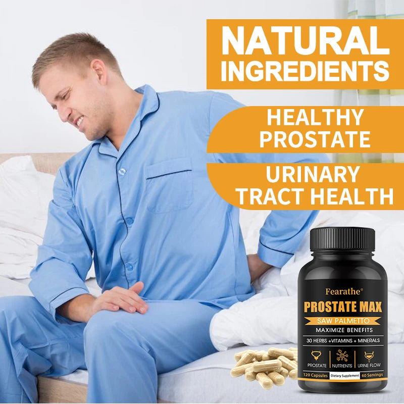 Prostate Max Powerful Saw Palmetto Prostate Supplement - Promotes Prostate Health, Urinary Health and Hair Growth.
