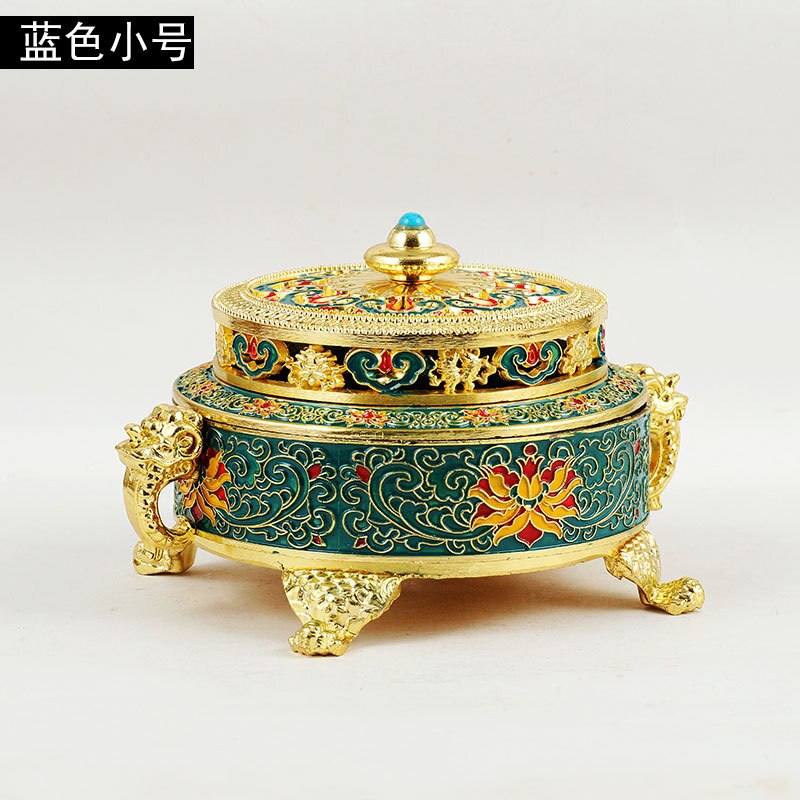 Metal Candlee Vessel Kit Bulk Alloy Bowl with Lid Zen Garden Candlee Candlee Burner Burner Quemador De Incense Meditation Decor