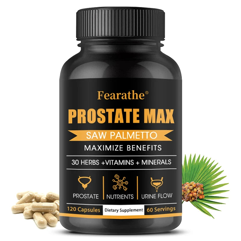 Prostate Max Powerful Saw Palmetto Prostate Supplement - Promotes Prostate Health, Urinary Health and Hair Growth.