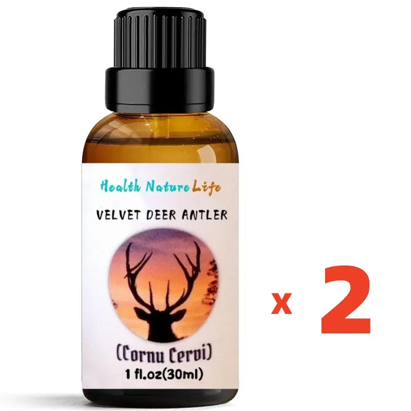 VELVET DEER ANTLER MAXIMUM STRENGTH INCREASES LEVELS OF SEXUAL HORMONES  LIBIDO, INCREASES ENERGY REDUCES BLOOD PRESSURE, MUSCULAR DEVELOPMENT INCREASES STAMINA & STRENGTH.