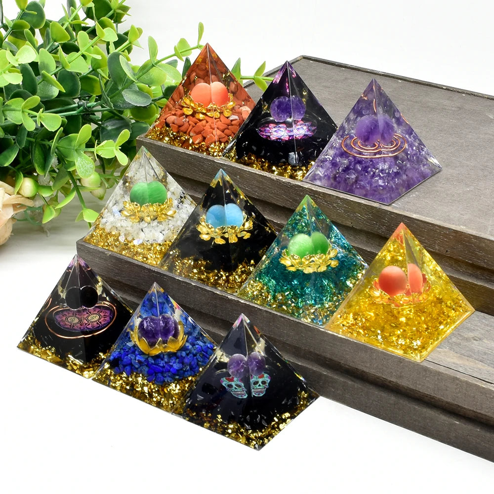 Natural Crystal Energy Generator Pyramid Reiki Healing Chakra Stabilizer Energetic Alchemy Deflects Harmful Electromagnetic Frequencies & Provides RF Shielding.