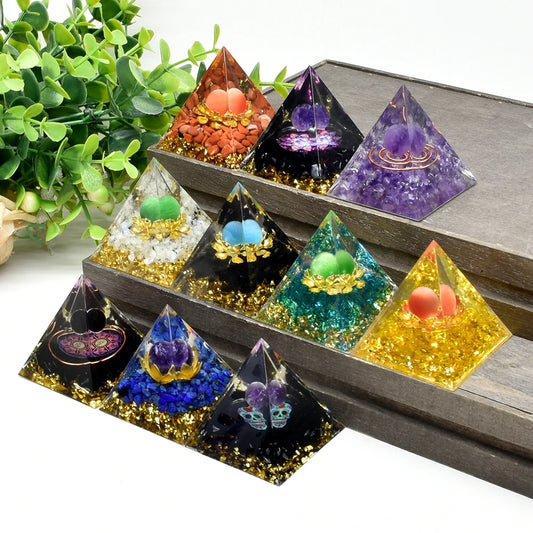 Natural Crystal Energy Generator Pyramid Reiki Healing Chakra Stabilizer Energetic Alchemy Deflects Harmful Electromagnetic Frequencies & Provides RF Shielding.