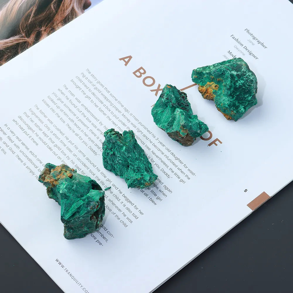 Very Powerful Malachite Crystal Specimen Known For Regulating The Menstrual Cycle & Cramps Easing Labor Pain Dealing With Depression, Anxiety And Drawing Out Negative Energies From The Body.