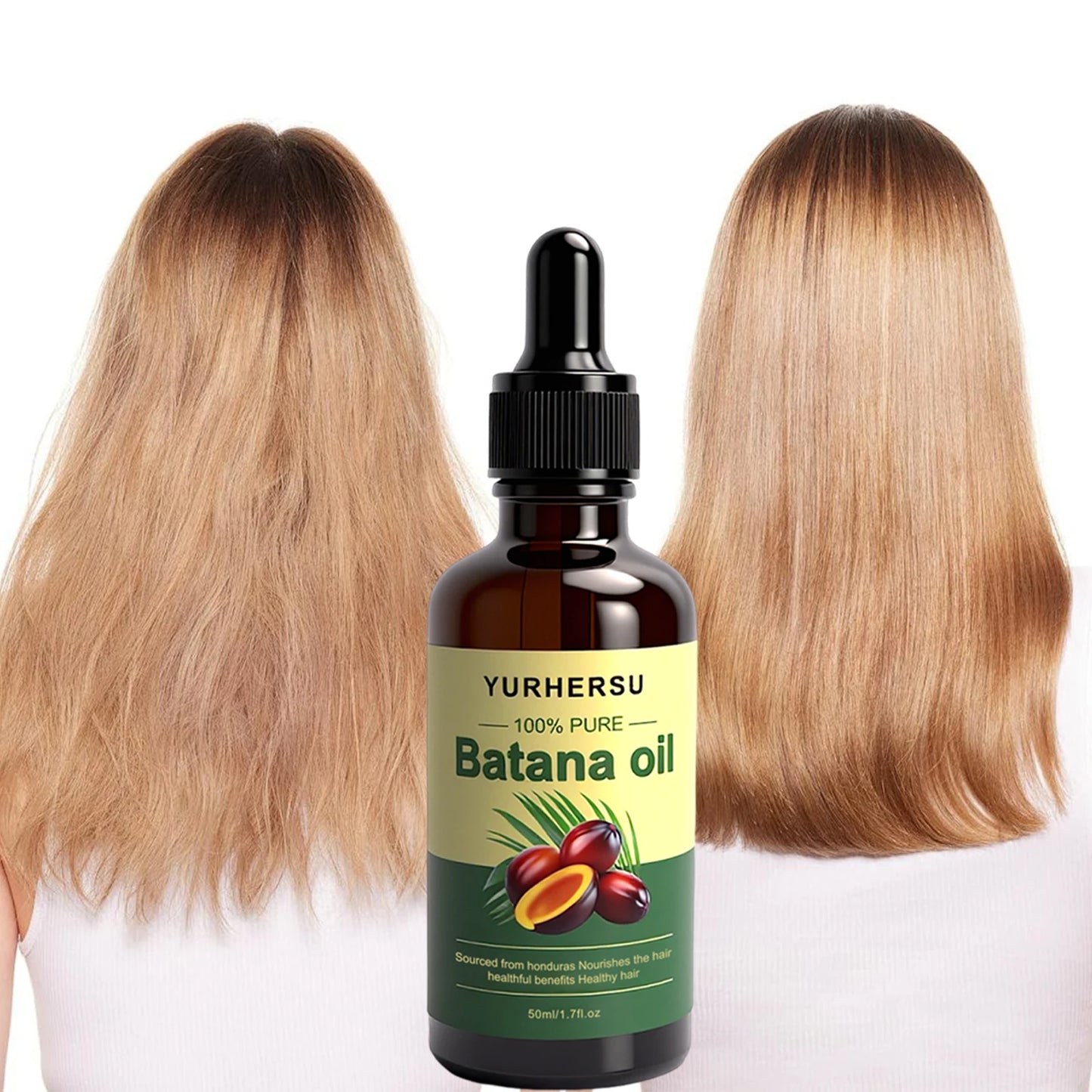 Batana Oil for Hair Growth: Dr Sebi Organic Raw Batana Oil from Honduras - 100% Pure & Natural - For Thicker & Stronger Hair