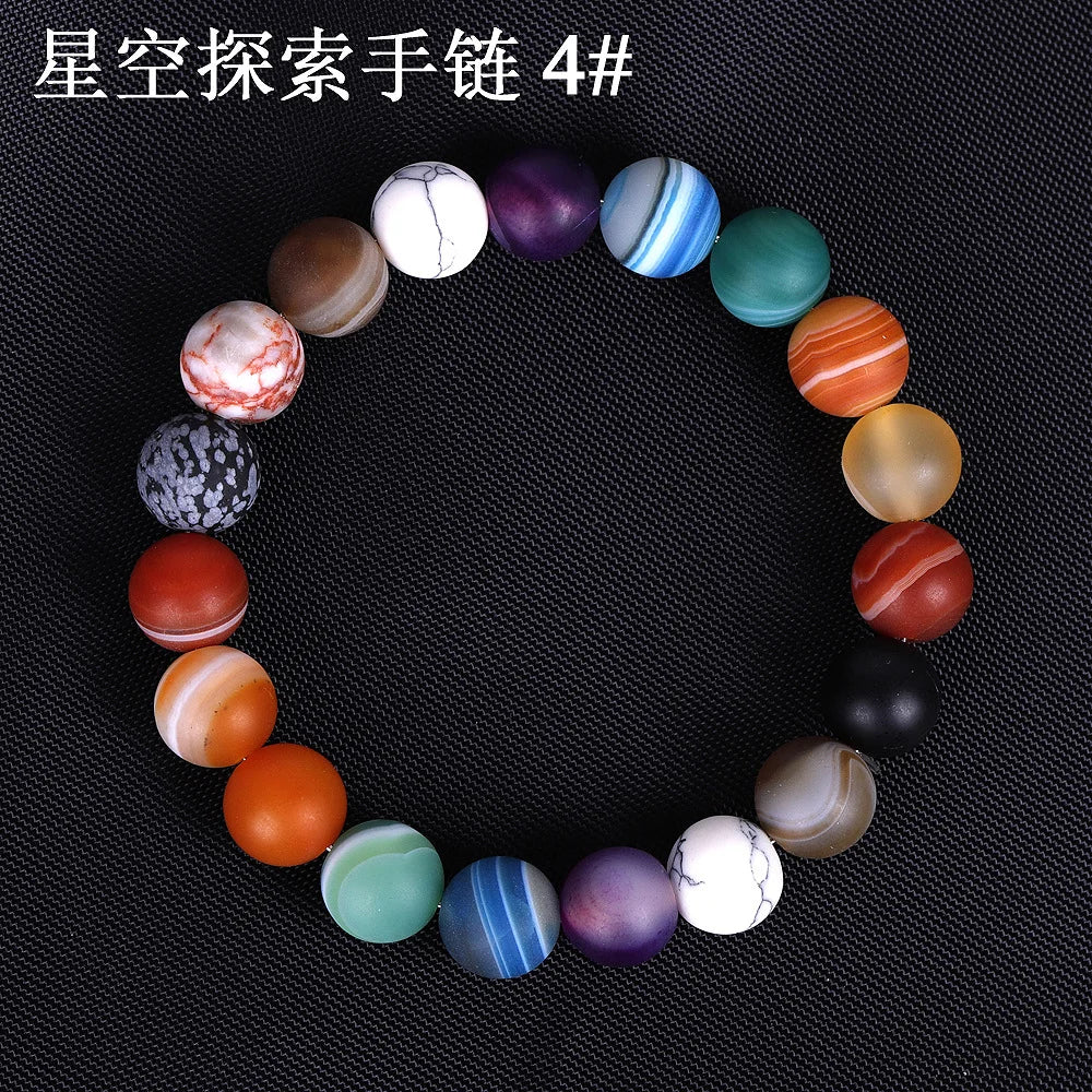 Eight Planets Solar System Bracelet Yoga Reiki Healing Meditation 7 Chakra Bracelet Spiritual Healing Jewelry.