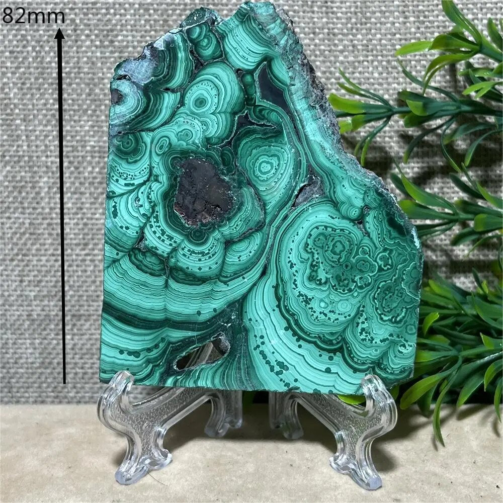 Natural Green Malachite Slab Slice  Stone Reiki Flower Beauty Minerals Healing Spiritual Stripe Home Decoration Quartz